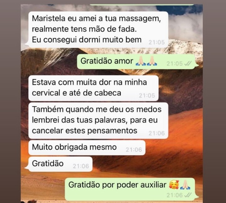 Depoimento: massagem da alma, sono e alivio da dor